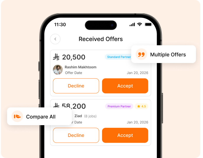 Compare Options – app screen